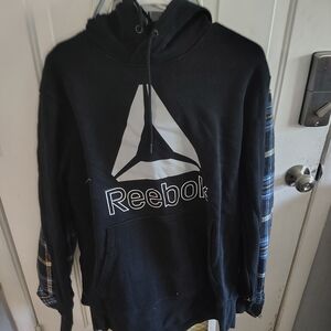 Reebok Black and Blue Hoodie for Men